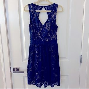 Blue lace dress